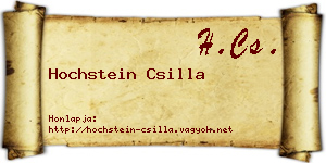 Hochstein Csilla névjegykártya